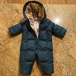 Burberry Blue Snowsuit 3 Months